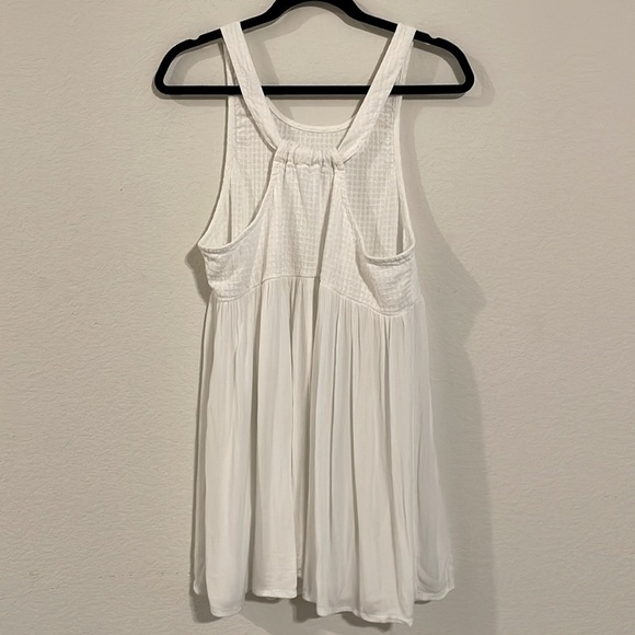 O'Neill Women's Babydoll Dress Large White 100% Cotton Gingham Print Coastal - Picture 6 of 16